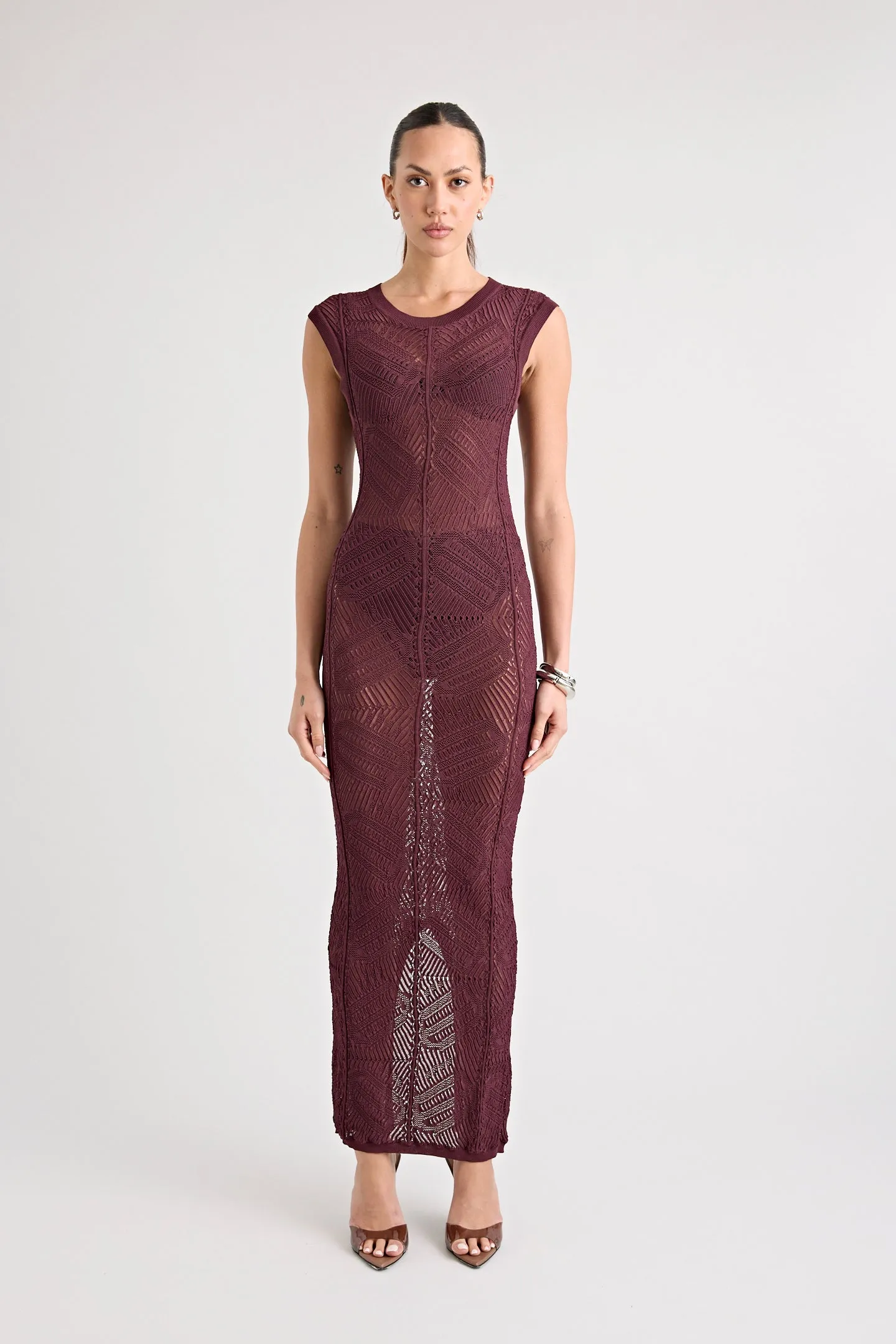 RENOIR KNIT DRESS | MERLOT