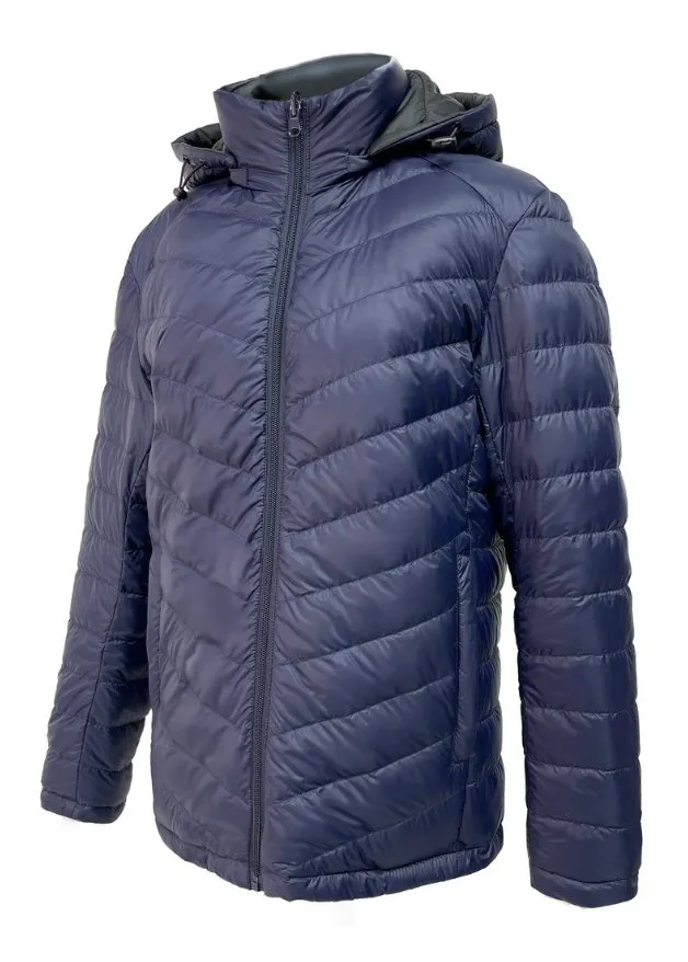 Reversible Navy/Black Mens Duck Down Jacket