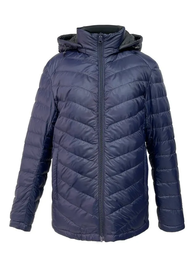 Reversible Navy/Black Mens Duck Down Jacket