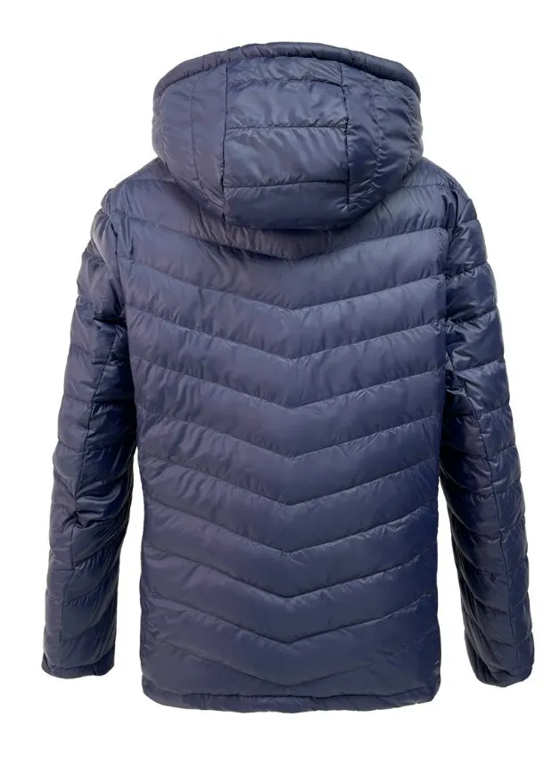 Reversible Navy/Black Mens Duck Down Jacket