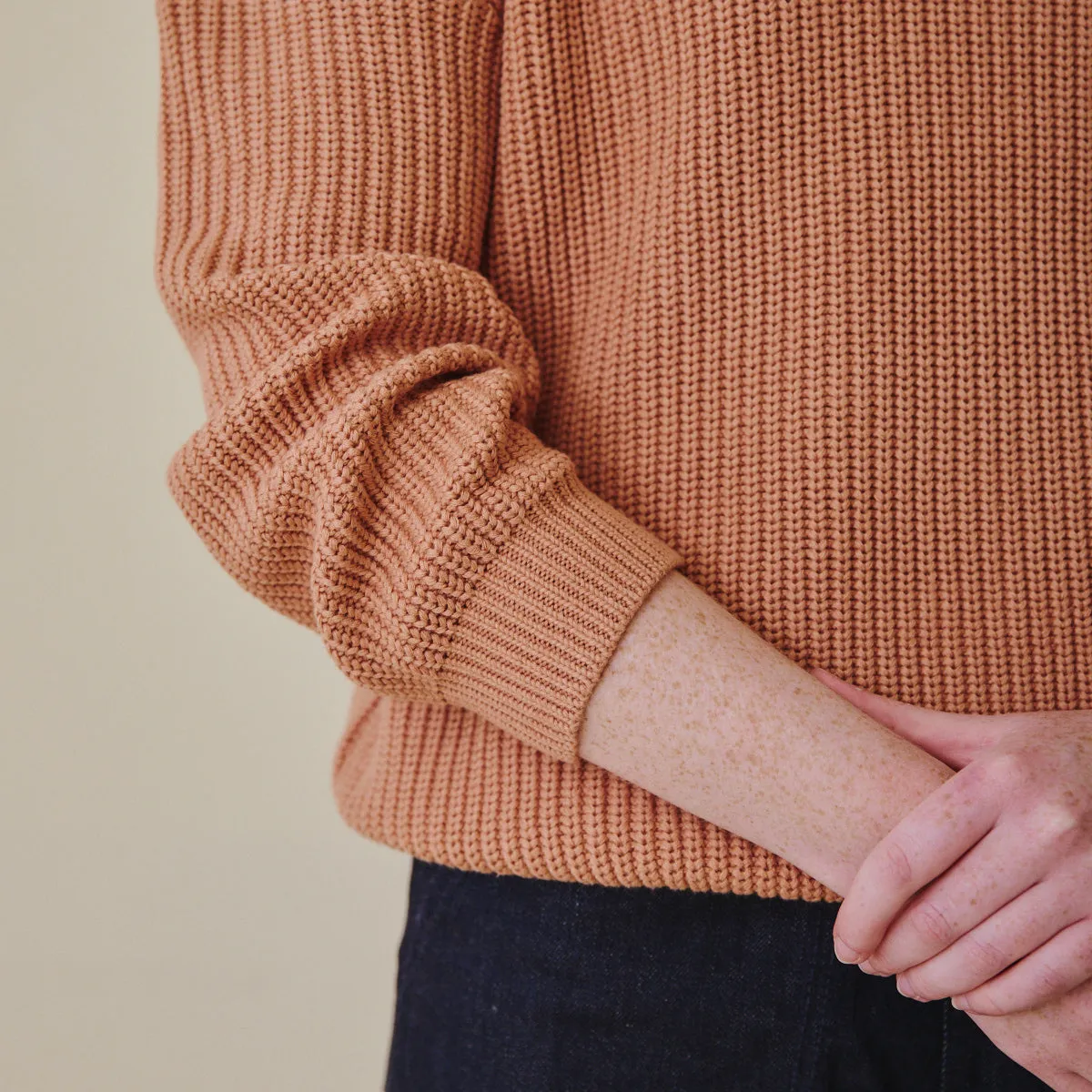 Ribbed Jumper - Terracotta