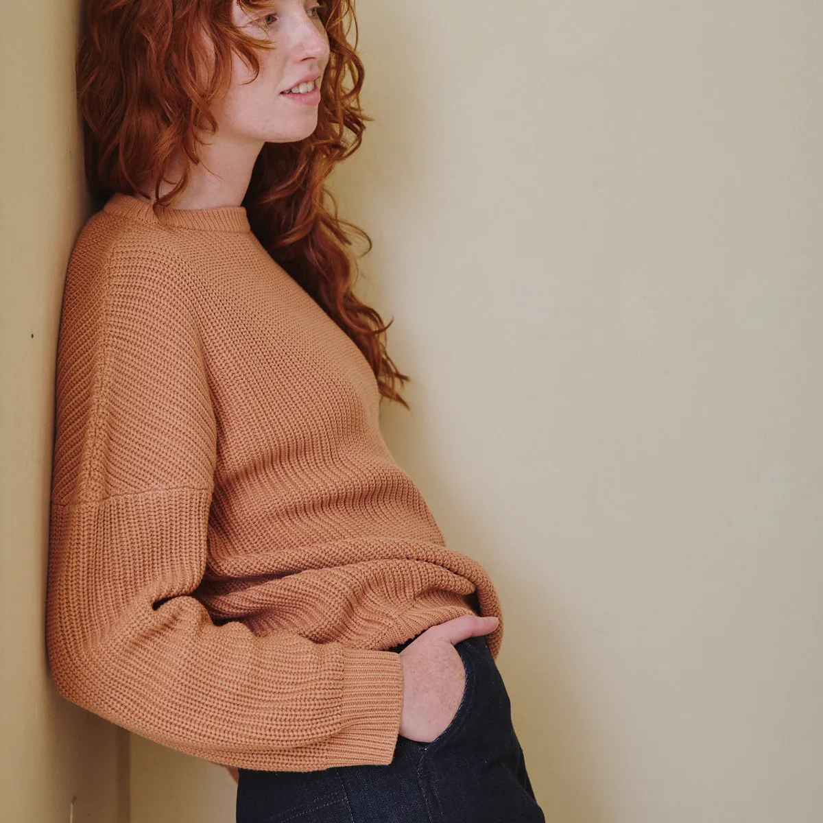 Ribbed Jumper - Terracotta