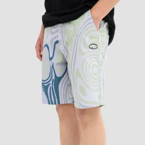 Ripndip Hypnotic Twill Shorts Grey/Lavender/Neon