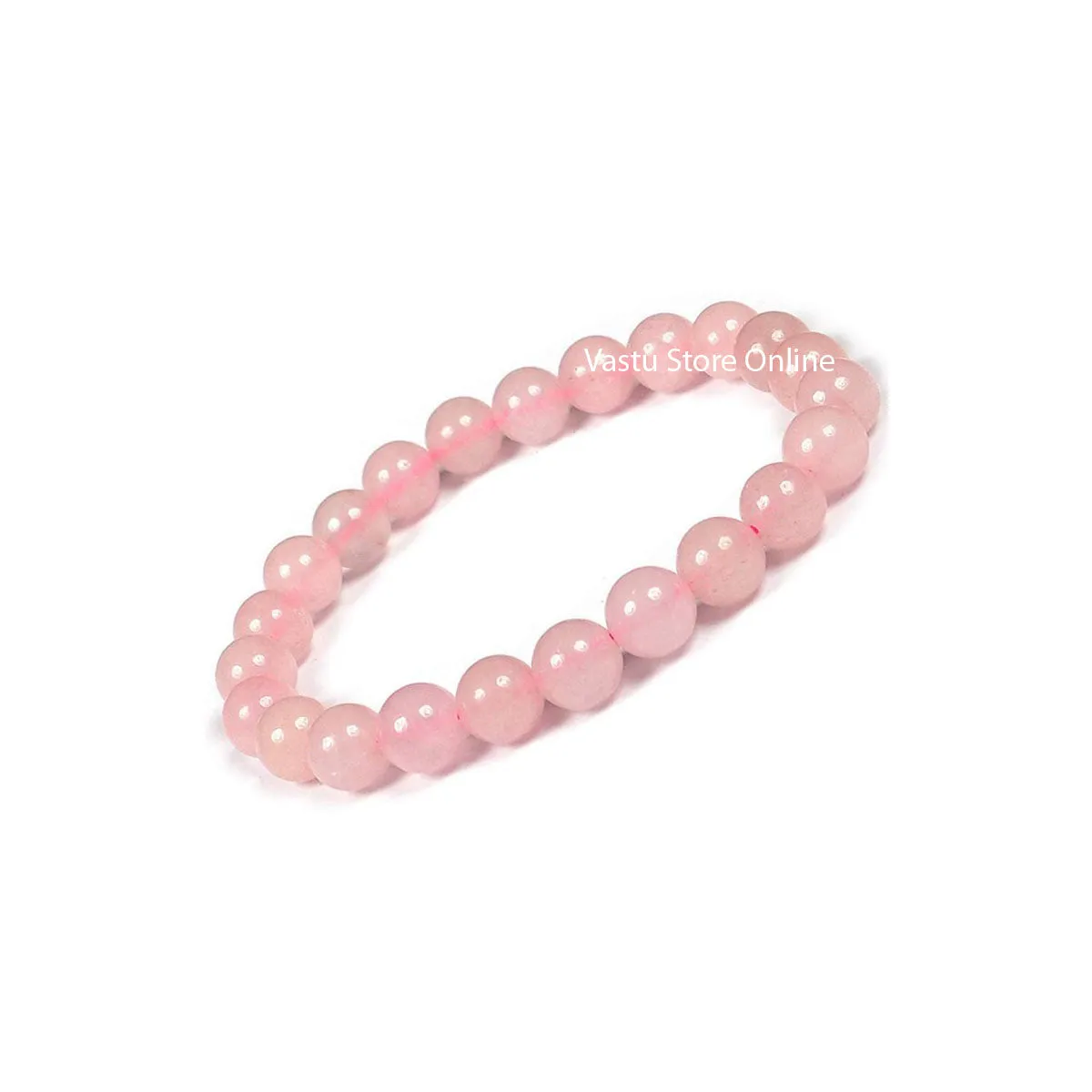 Rose Quartz Round Crystal Bracelet