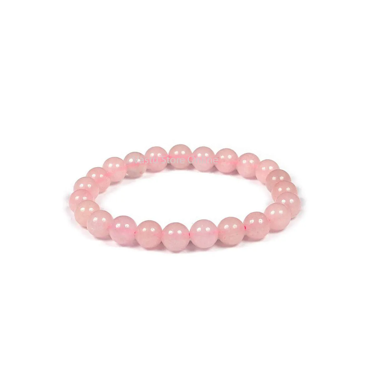 Rose Quartz Round Crystal Bracelet