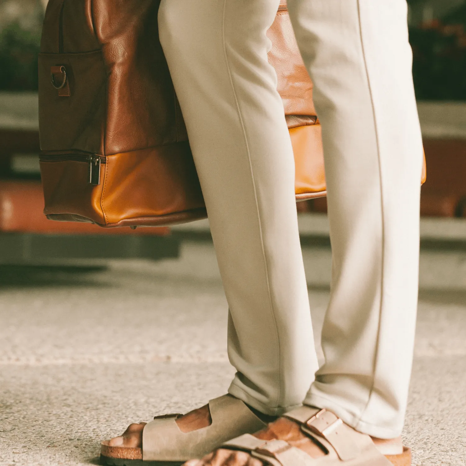 Sandstone Slim Comfort Knit Chino Pant