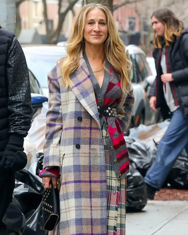 Sarah Jessica Parker And Just Like That Plaid Coat