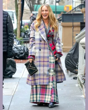 Sarah Jessica Parker And Just Like That Plaid Coat