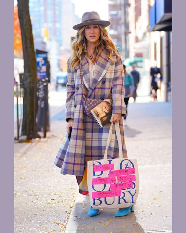 Sarah Jessica Parker And Just Like That Plaid Coat