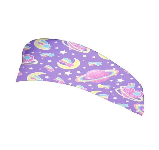 Saturn's wish purple stretchable headband [made to order]