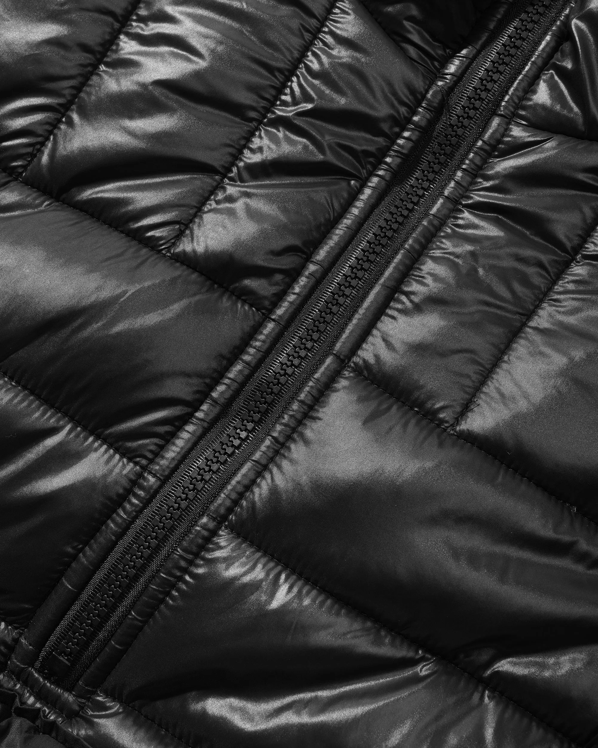 Shiny Anorak Puffer Jacket, Black