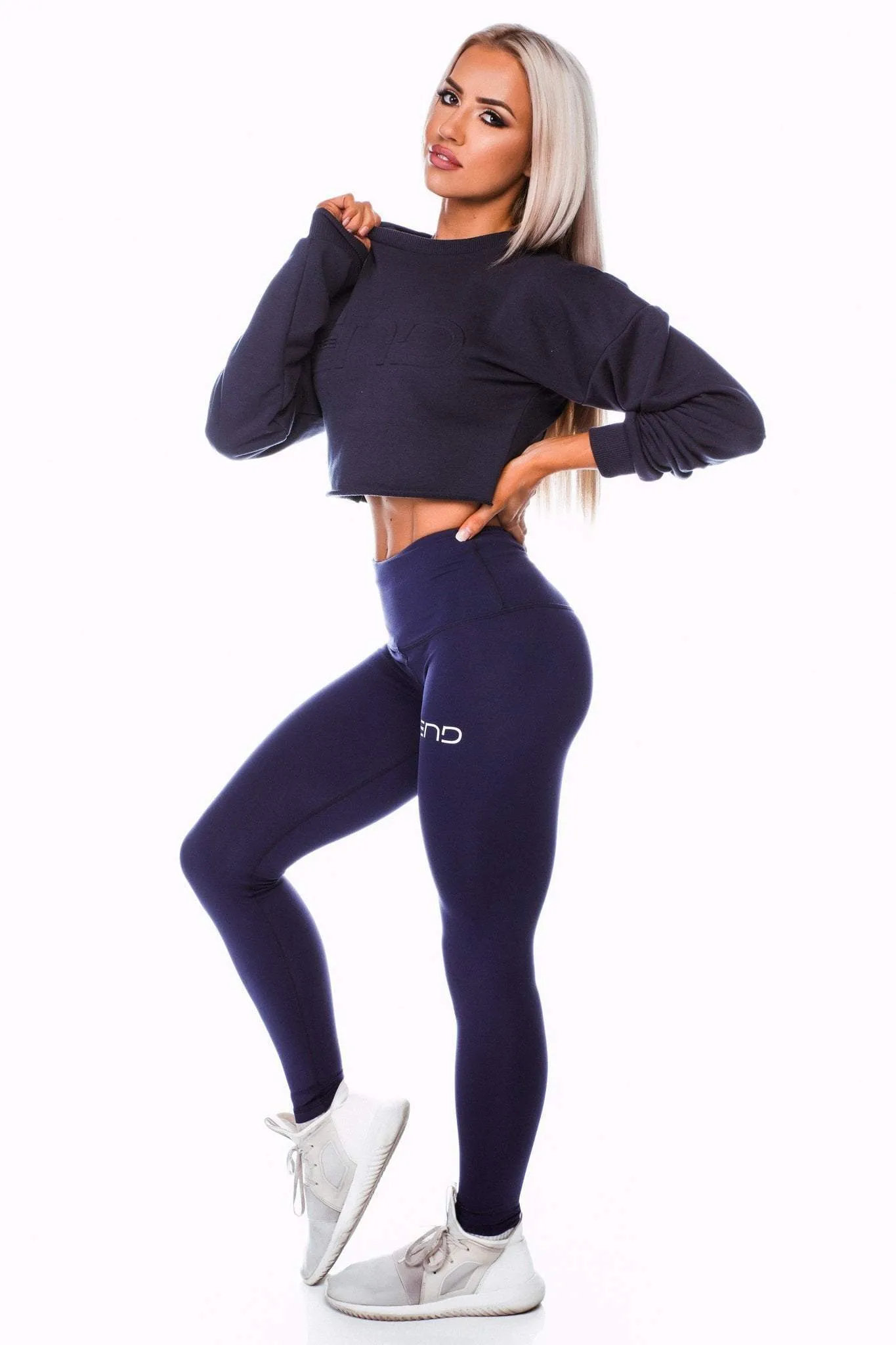 SHORTY CROP JUMPER - NAVY