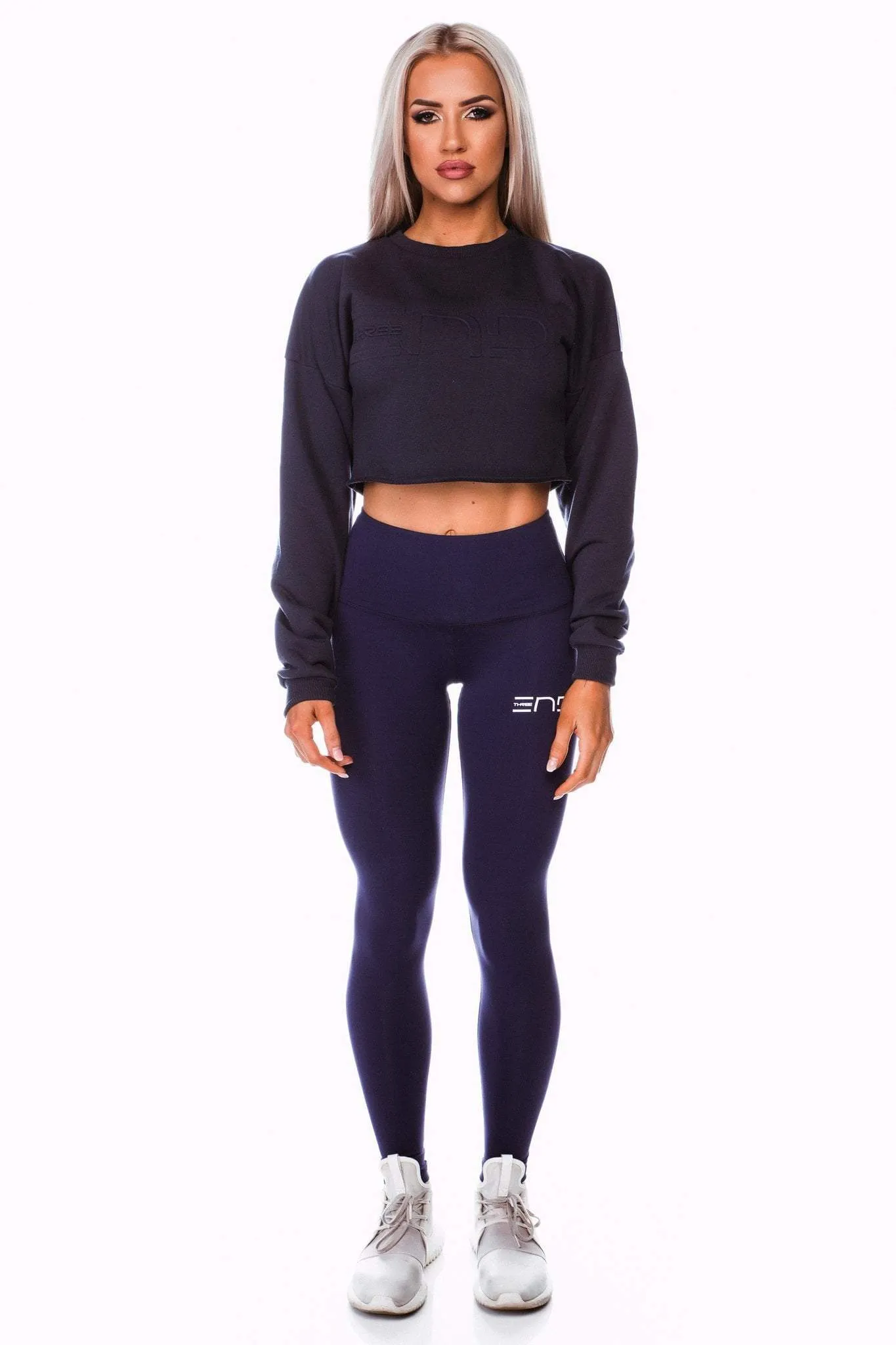 SHORTY CROP JUMPER - NAVY