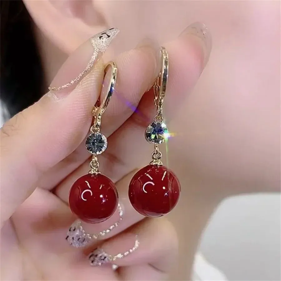 Simple Temperament Pearl Drop Versatile Fashion Wedding Korean Earring