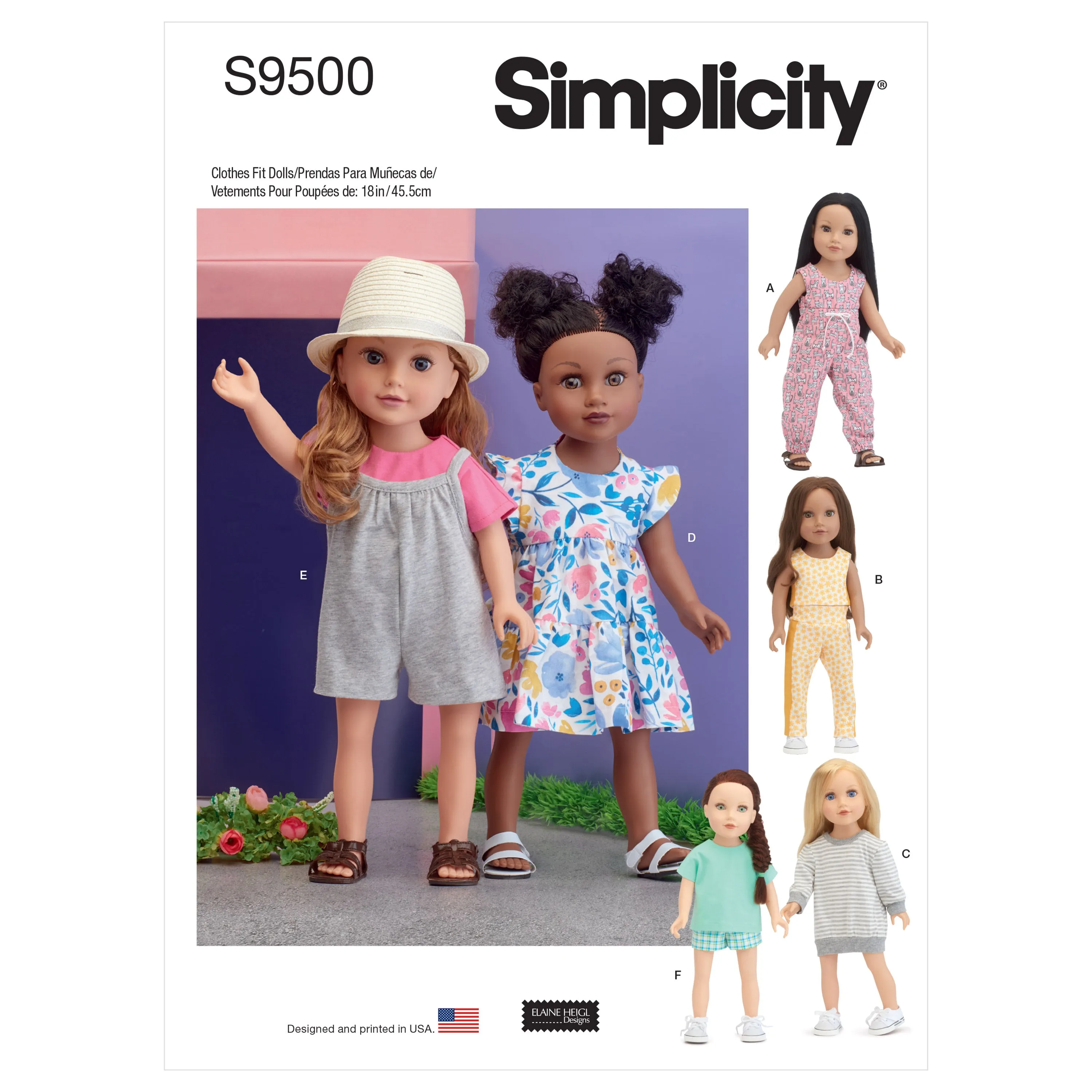 Simplicity Pattern S9500 18" Doll Clothes