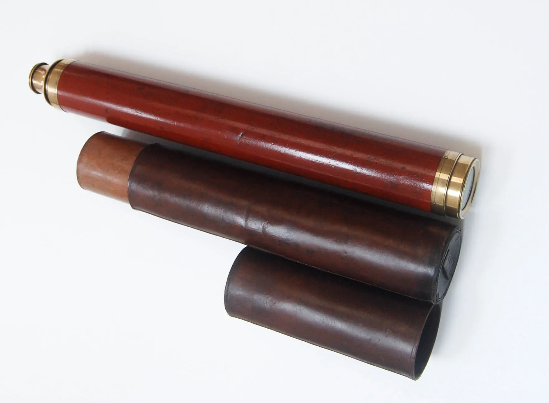 Single Draw Marine Day or Night Telescope by Dollond of London with Original Leather Case