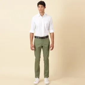 Slim Fit Luxe Chinos - Olivine Green