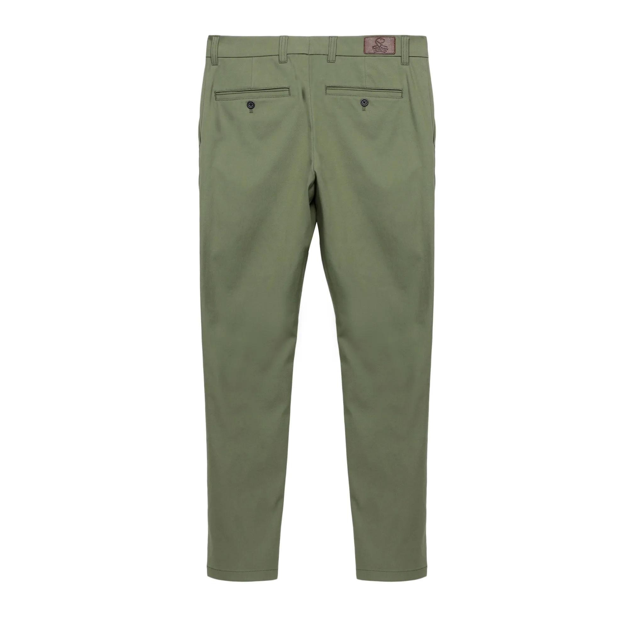 Slim Fit Luxe Chinos - Olivine Green