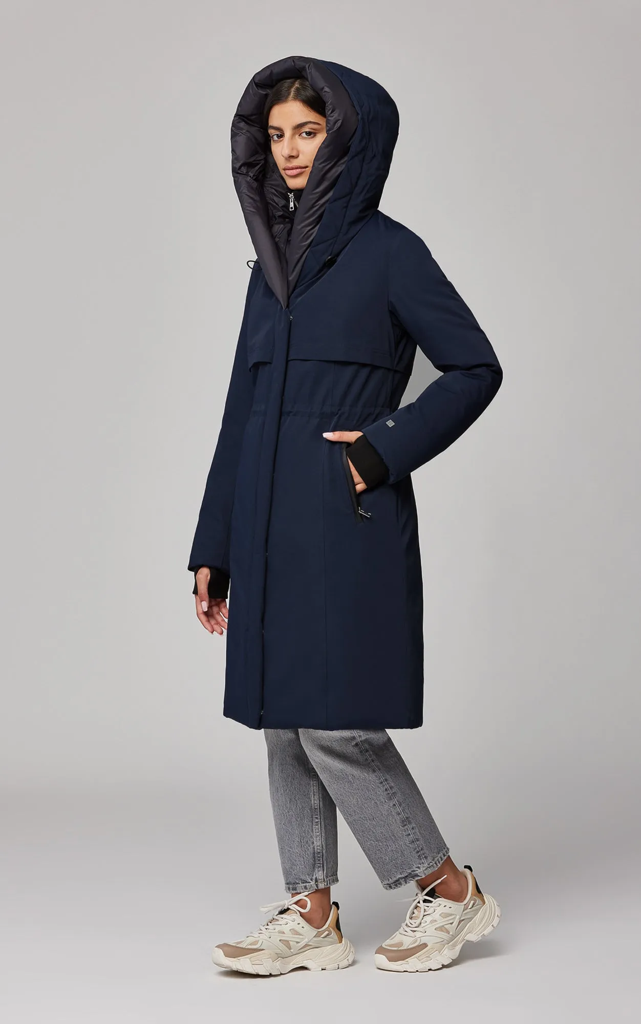 SOIA&KYO SAMARA-TD - Semi-Fitted Classic Down Coat With Hood