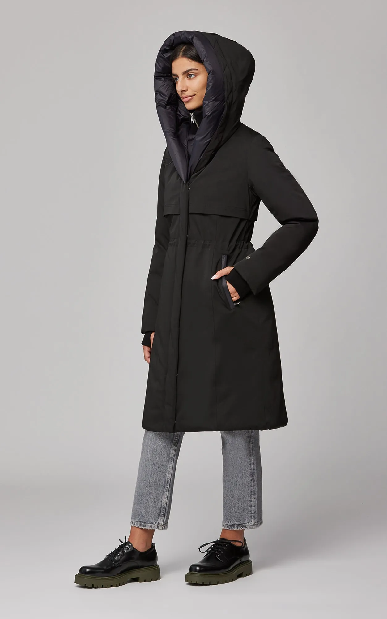 SOIA&KYO SAMARA-TD - Semi-Fitted Classic Down Coat With Hood