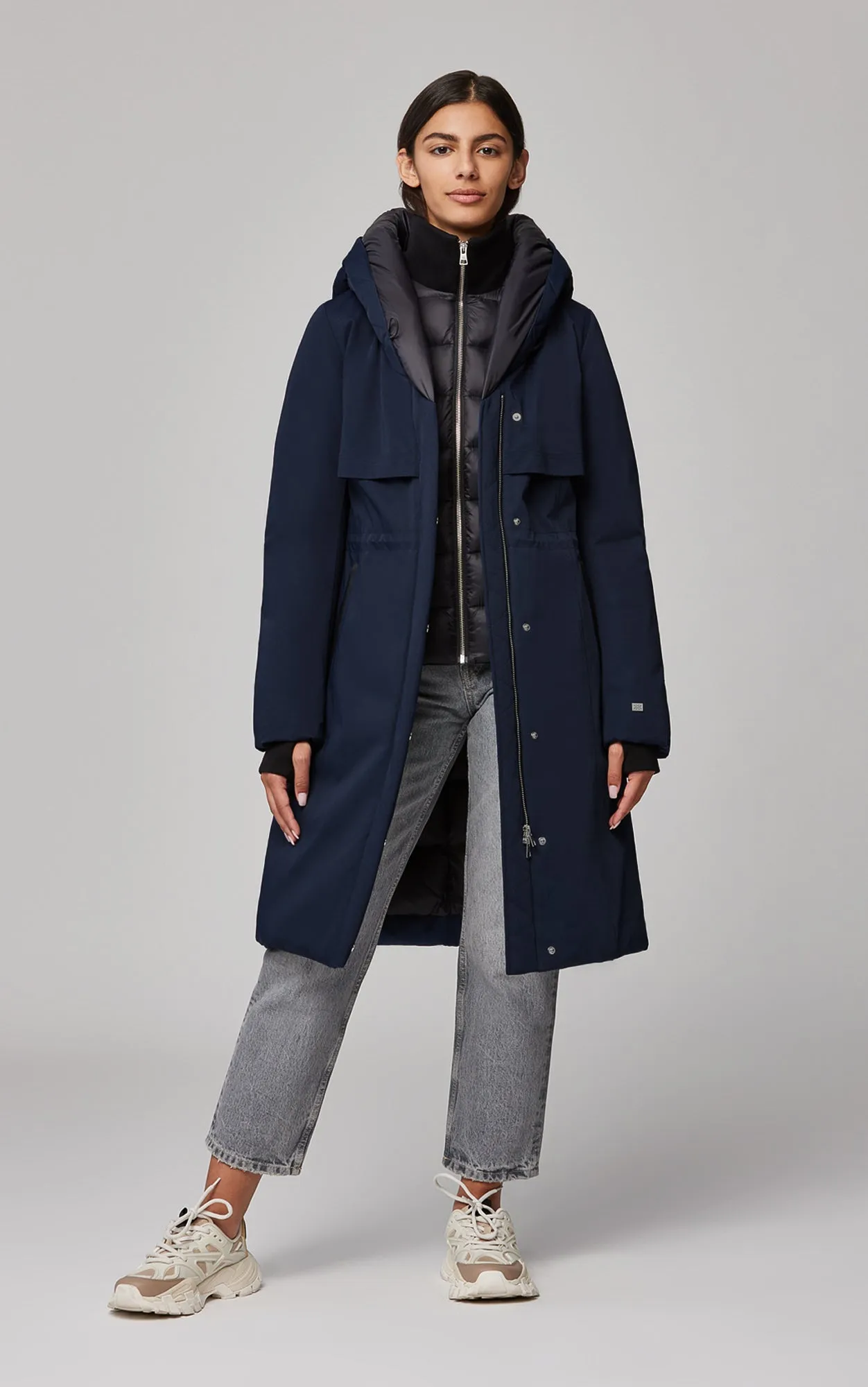 SOIA&KYO SAMARA-TD - Semi-Fitted Classic Down Coat With Hood