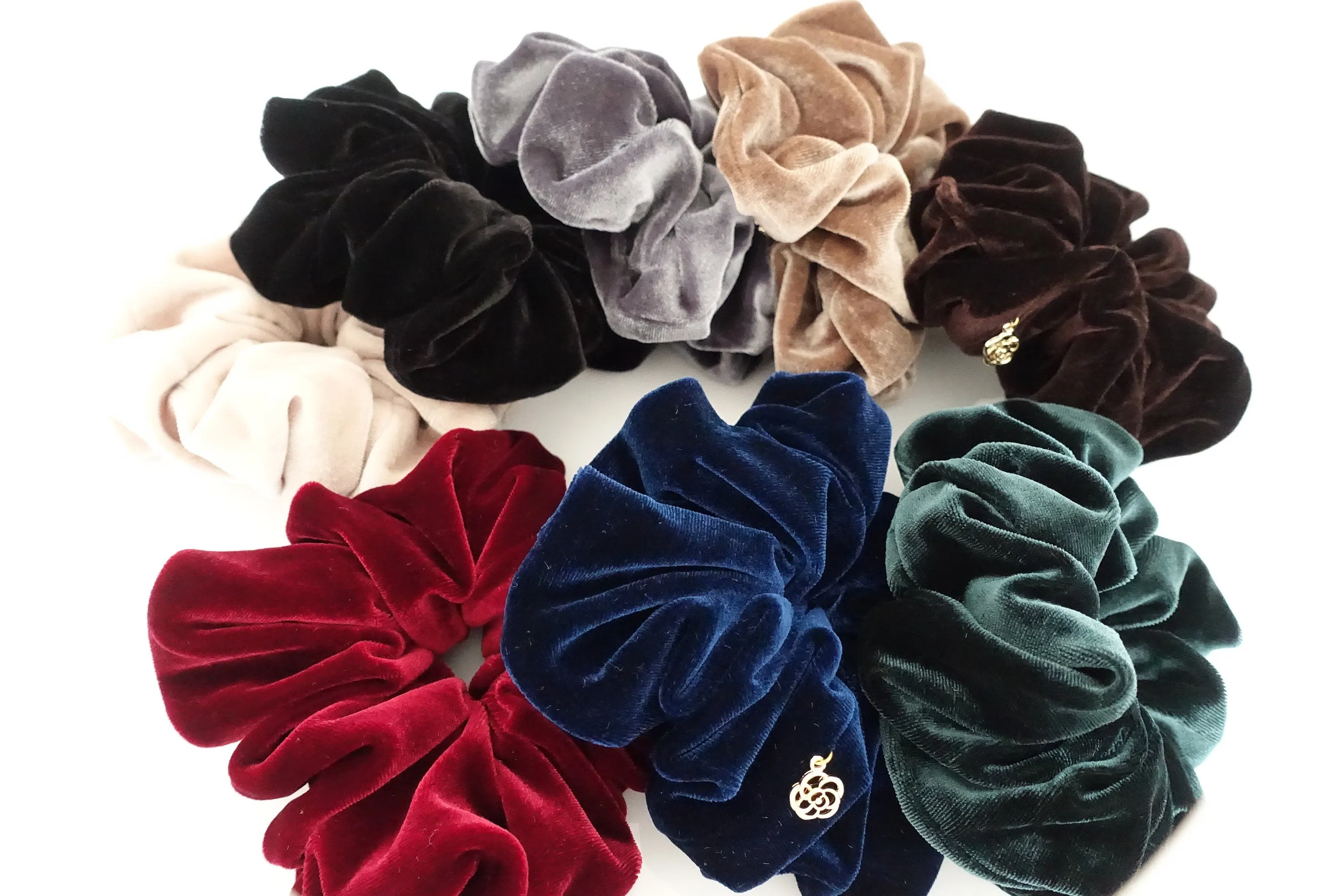 Solid Color Velvet Scrunchies Fall Winter Hair Elastics Women Hair Accessories