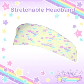 Starry Party Yellow Stretchable Headband [Made To Order]