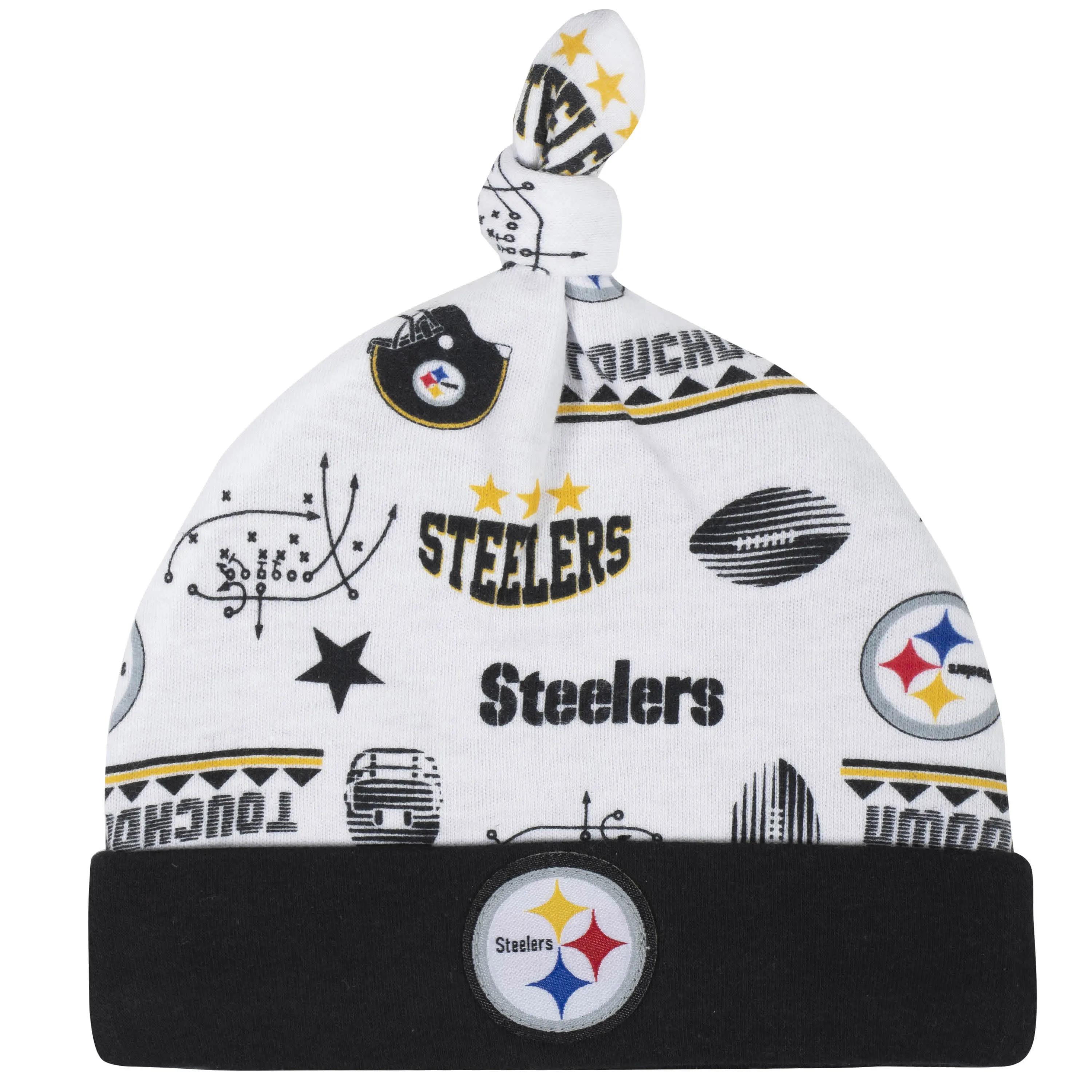 Steelers Baby Boys 3-Piece Bodysuit, Sleep 'N Play, and Cap Set