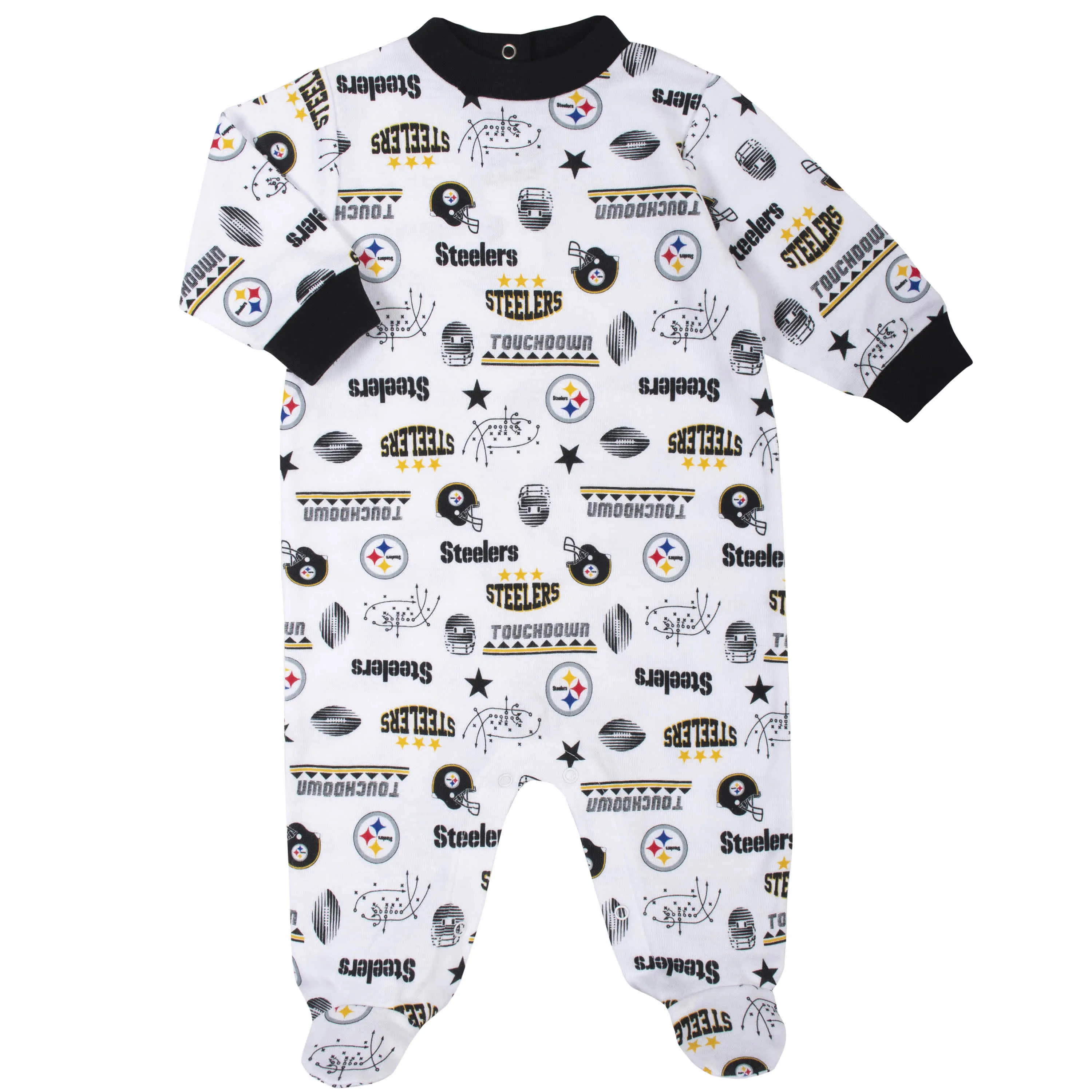 Steelers Baby Boys 3-Piece Bodysuit, Sleep 'N Play, and Cap Set