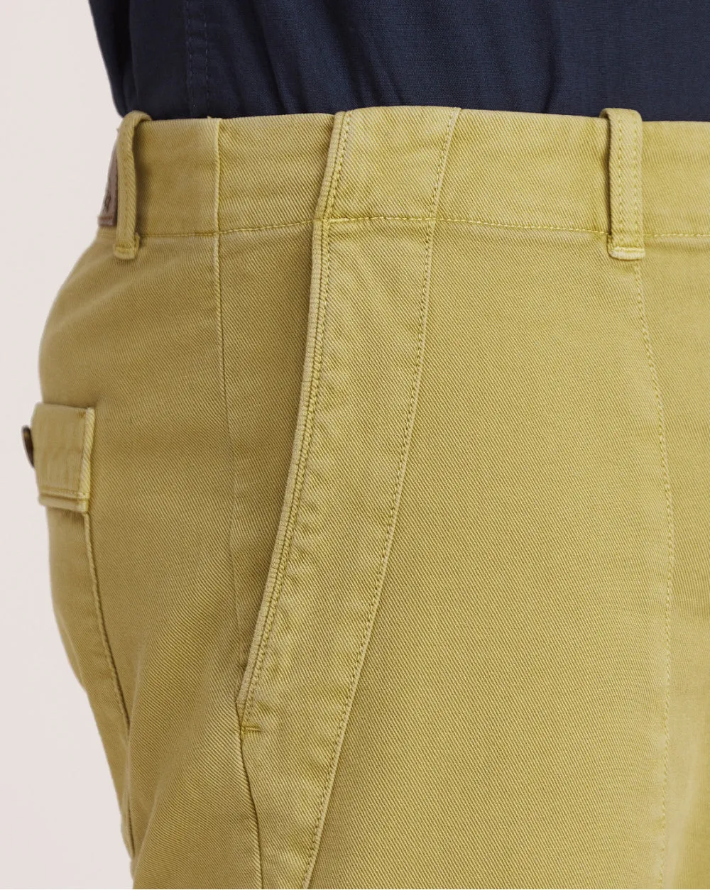 Straight Fit Garment Dyed Outdoor Chinos - Light Olive