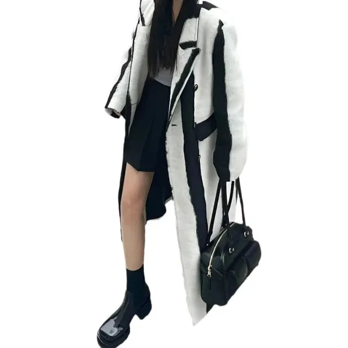 Striped Wool Coat