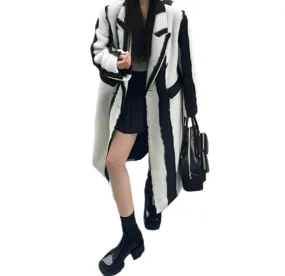 Striped Wool Coat