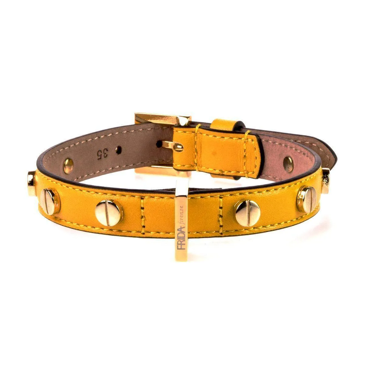 Stud Screw Leather Dog Collar Sun Large