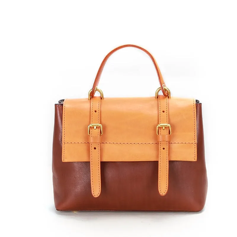 Stylish Versatile Retro Cowhide Leather Shoulder Women's Bag