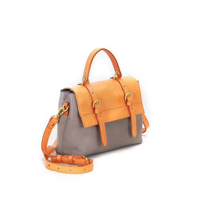 Stylish Versatile Retro Cowhide Leather Shoulder Women's Bag