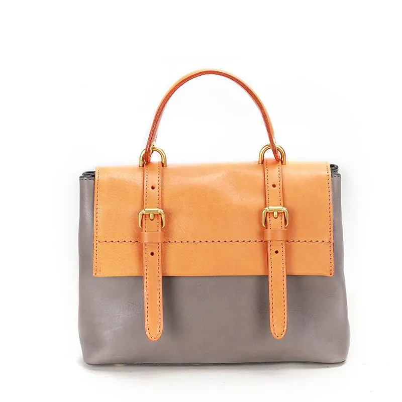 Stylish Versatile Retro Cowhide Leather Shoulder Women's Bag