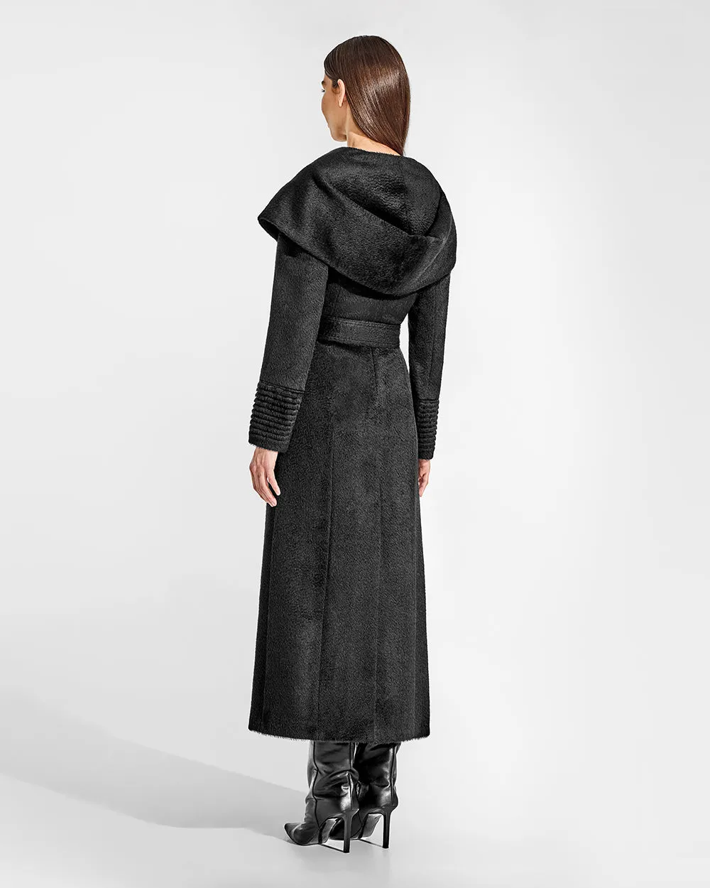 Suri Alpaca Maxi Hooded Wrap Coat