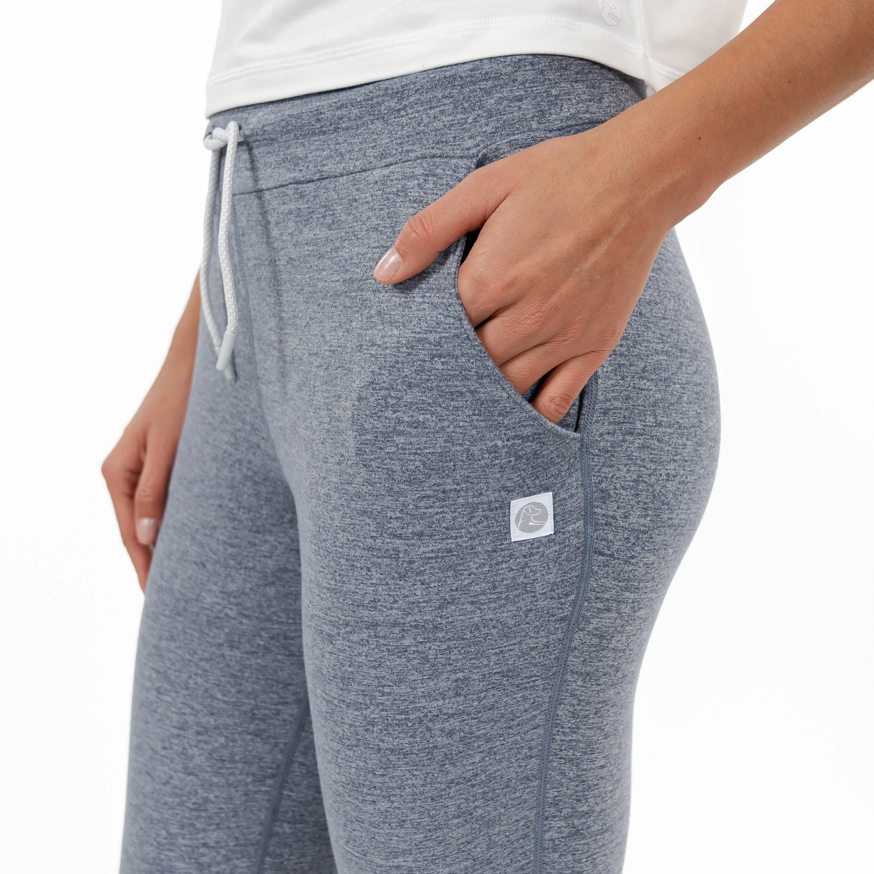 Tempo Performance Jogger | Heather - Steel Grey/White