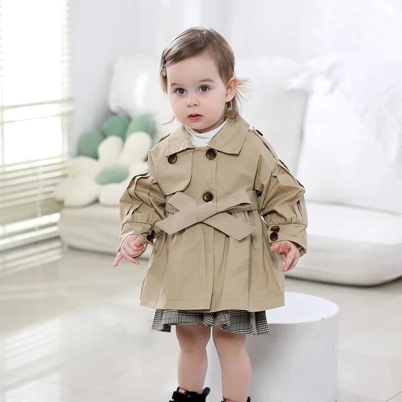 Trench coat/jacket with belt for babies