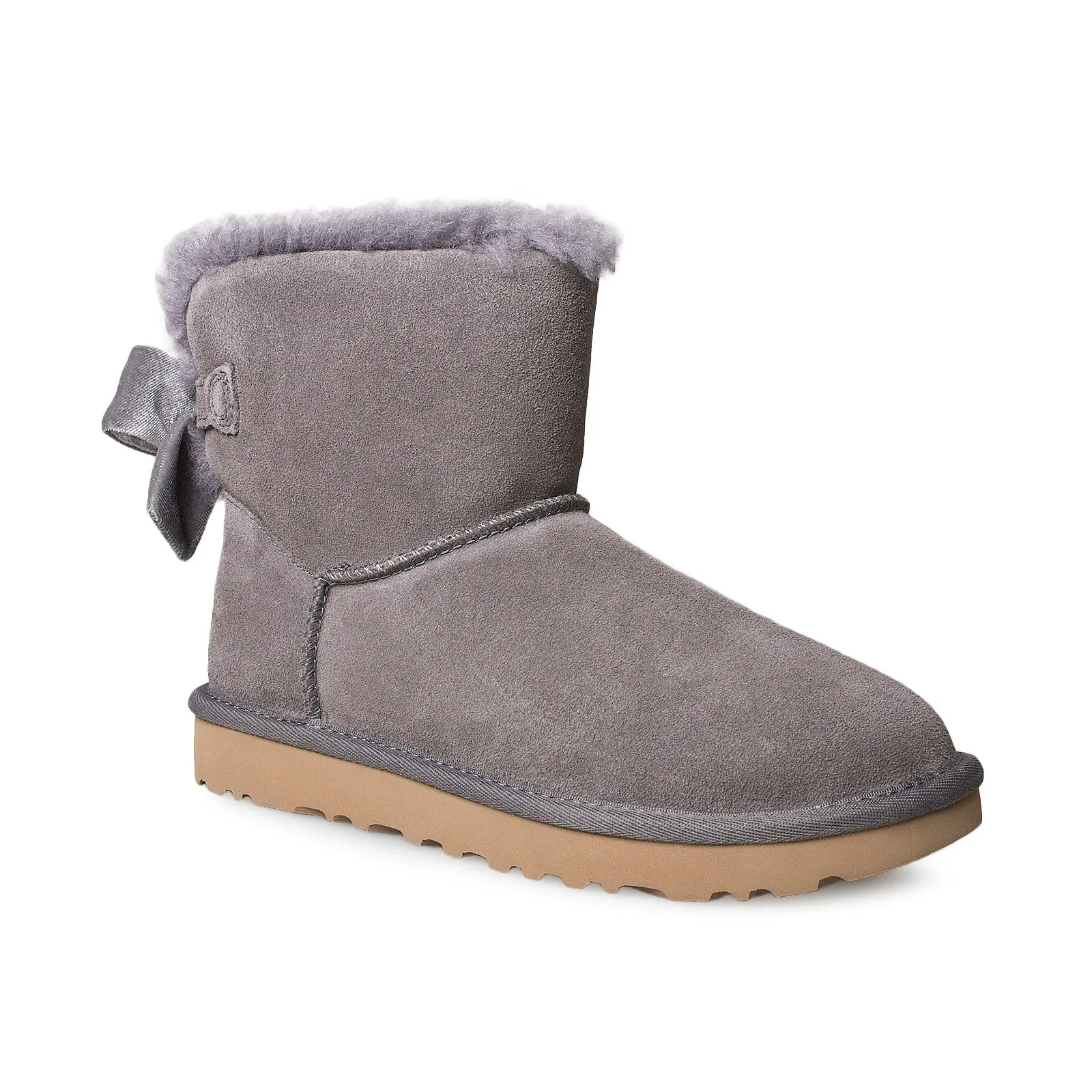 UGG Mini Bailey Bow Velvet Ribbon Nightfall Boots - Women's