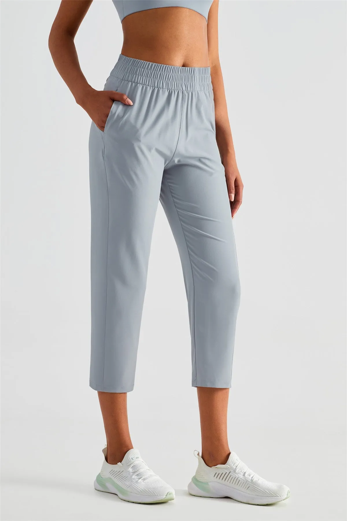 UPF 50  Tapered Crop Pants with Pockets