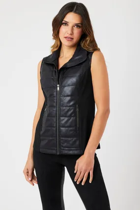 Vegan Leather/Quilted Vest