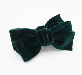 velvet bow banana hair clip