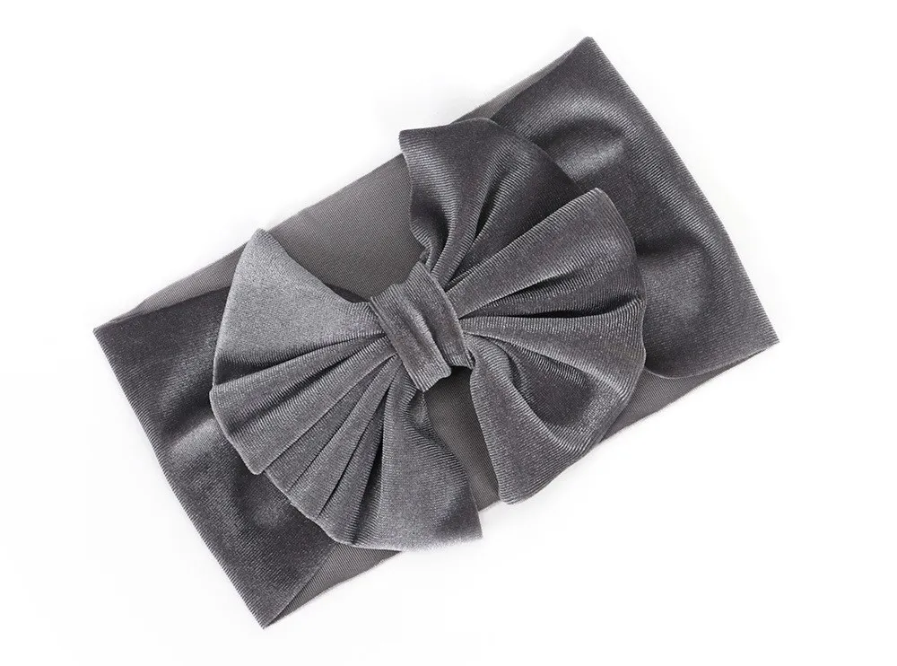 Velvet bow headband