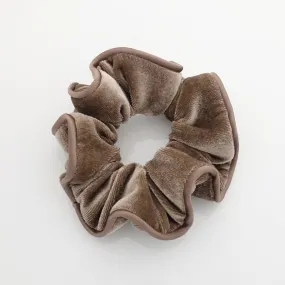 velvet scrunchy with satin trim  medium size scrunchies women hair accessory