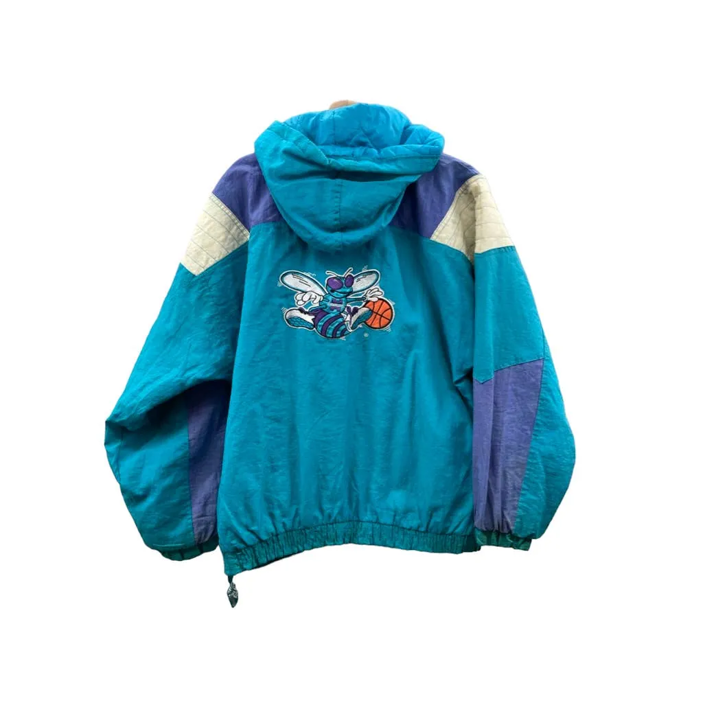 Vintage 1990's Charlotte Hornets Starter Puffer Zip Up NBA Jacket