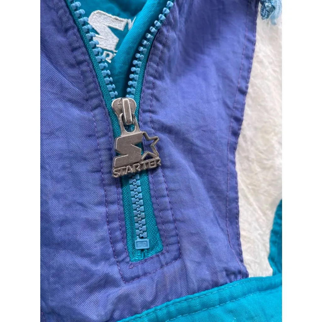 Vintage 1990's Charlotte Hornets Starter Puffer Zip Up NBA Jacket