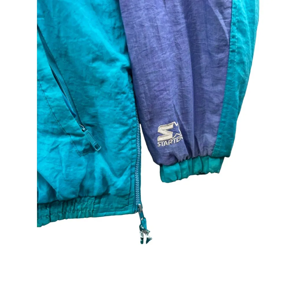 Vintage 1990's Charlotte Hornets Starter Puffer Zip Up NBA Jacket