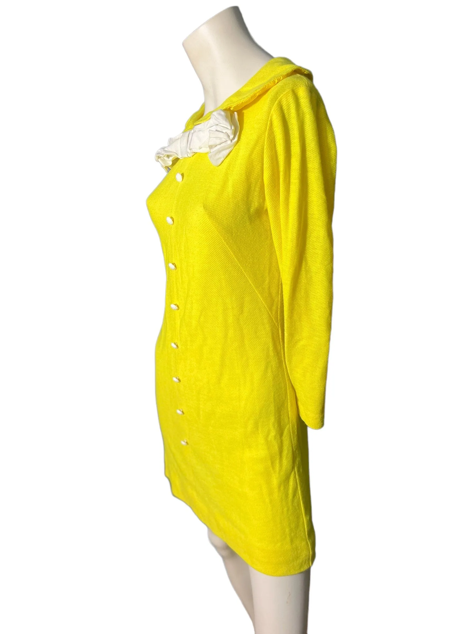 Vintage 60's yellow mini dress M