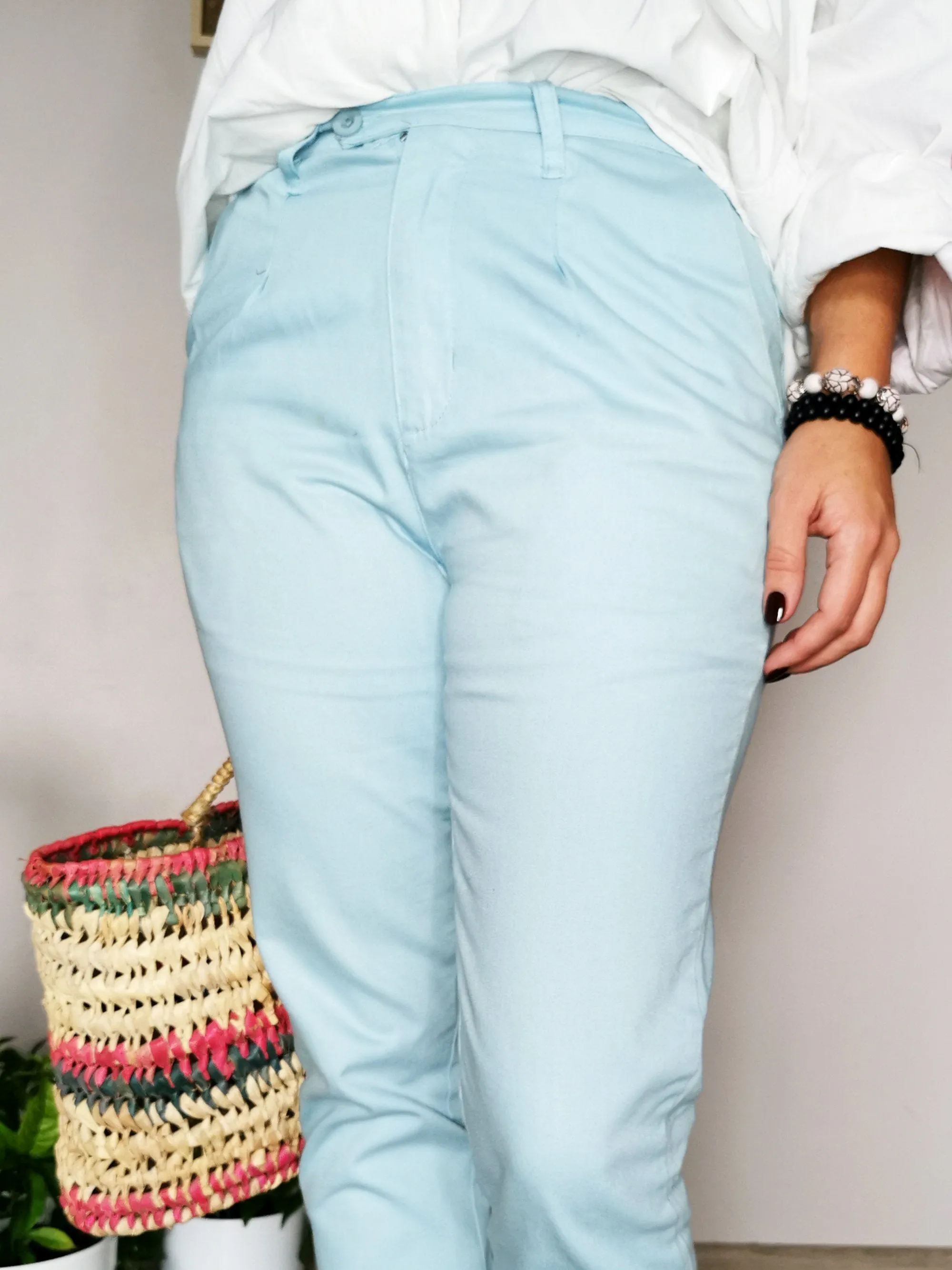 Vintage 90s baby blue chino trousers pants